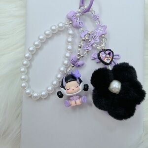 Handmade Skull Panda authentic pop bean phone Charm/keychain/bag charm
